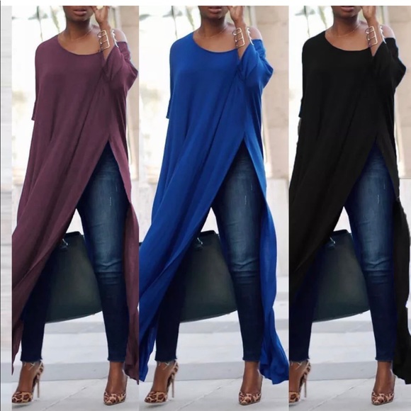 Slit Maxi Shirt - Picture 3 of 10